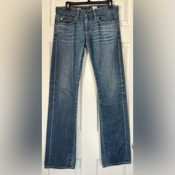 Ag Adriano Goldschmied Tomboy Relaxed Straight Leg Blue Jeans Made in USA 27R - Picture 2 of 16